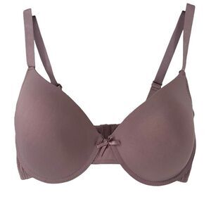 Just Be Bra Size 38D Underwire Purple Back Closure Lightly Padded Classic Opaque